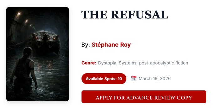 APPLICATION FOR THE ADVANCE READER COPY PROGRAM