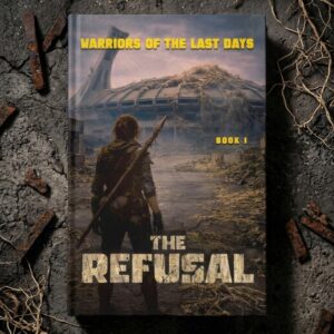 THE REFUSAL 2 Book cover for The Refusal, featuring a lone survivor standing before the ruins of Montreal's Olympic Stadium.
