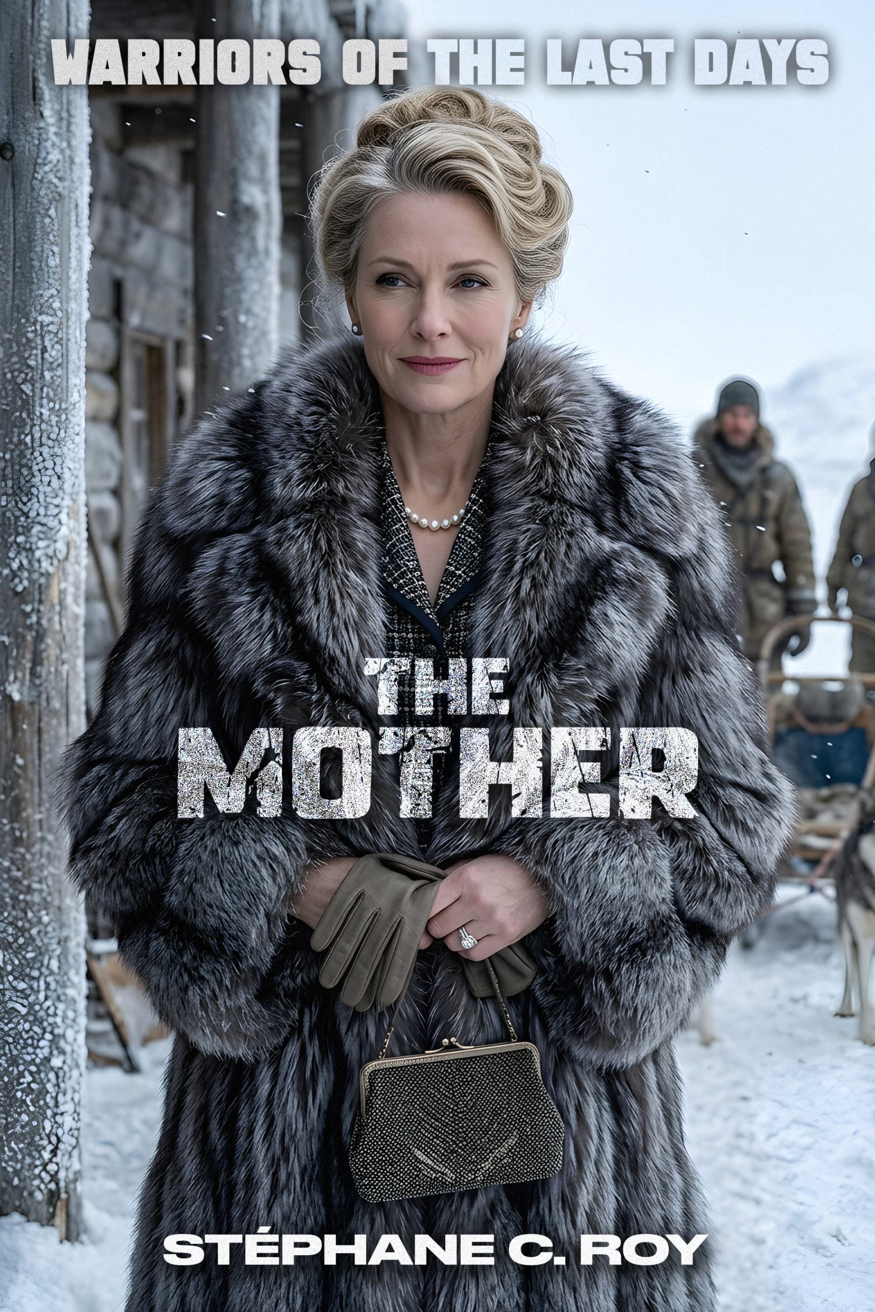A woman in a fur coat stands in a snowy landscape with the title The Mother and author name Stéphane C. Roy displayed on the cover.