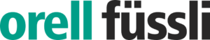 The Orell Füssli logo featuring the word orell in teal and the word füssli in dark grey.